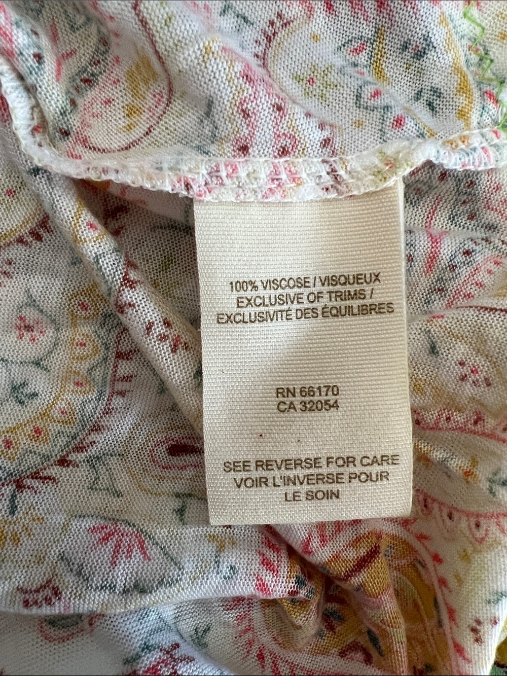 Free People Cream Paisley Sleeveless Nightdress with Yellow & Pink Accents - Picture 9 of 11
